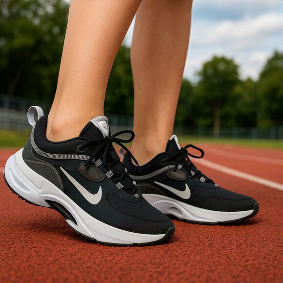 Nike Spark Running Shoes Women’s 7 Black Silver Platinum DJ6945 005 Athletic GUC - Picture 1 of 14
